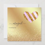 Invitation Fête d'anniversaire violet et or (Devant)