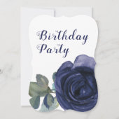 Invitation Fête d'anniversaire violet indigo vibrant bleu (Dos)