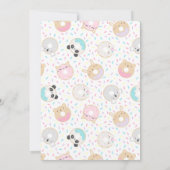 Invitation fête d'anniversaire virtuelle beignes animaux (Dos)