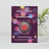 Invitation Fête d'anniversaire virtuelle Bokeh (Debout devant)