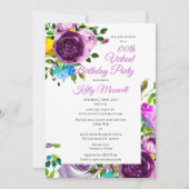 Invitation Fête d'anniversaire virtuelle de la floraison de c (Devant)