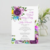 Invitation Fête d'anniversaire virtuelle de la floraison de c (Debout devant)