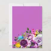 Invitation Fête d'anniversaire virtuelle de la floraison de c (Dos)