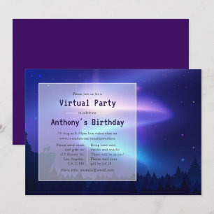 Invitation Fête d'anniversaire virtuelle des Aurores Boréales