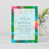 Invitation Fête d'anniversaire virtuelle d'été tropical (Debout devant)