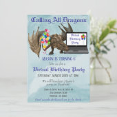 Invitation Fête d'anniversaire virtuelle Dragon Wyvern (Debout devant)
