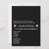Invitation Fête d'anniversaire virtuelle géométrique rose et  (Dos)