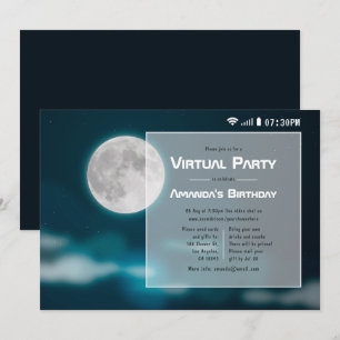 Invitation Fête d'anniversaire virtuelle Halloween de pleine