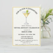 Invitation Fête d'anniversaire virtuelle Rejoignez-nous pour  (Debout devant)