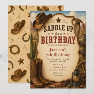 Invitation Fête d'anniversaire western