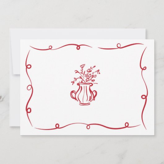 Invitation Fête d'anniversaire Whimsical Main tiré photo (Dos)