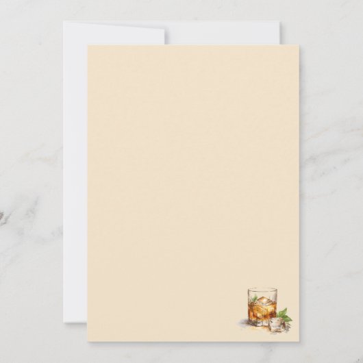 Invitation Fête d'anniversaire Whiskey (Dos)