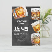 Invitation Fête d'anniversaire Whiskey (Debout devant)