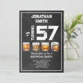 Invitation Fête d'anniversaire Whiskey (Debout devant)