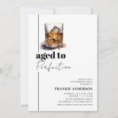 Invitation Fête d'anniversaire Whisky Vieilli à la Perfection (Devant)