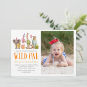 Invitation Fête d'anniversaire Wild One (Debout devant)