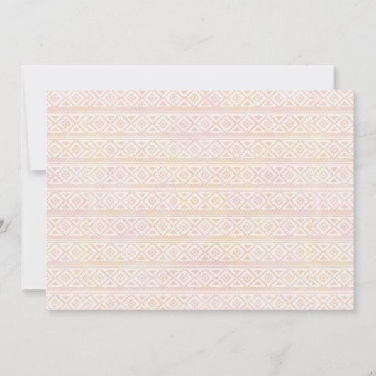 Invitation Fête d'anniversaire Wild One Pink Teepee 1er anniv (Dos)