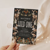 Invitation Fête d'anniversaire Wild One Woodland Forest Anima