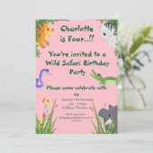 Invitation Fête d'anniversaire Wild Safari (Debout devant)