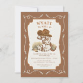 Invitation Fête d'anniversaire Wild & Three Western Cowboy (Devant)