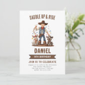Invitation Fête d'anniversaire Wild West Cowboy (Debout devant)