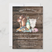 Invitation Fête d'anniversaire Wild West Cowboy (Devant)