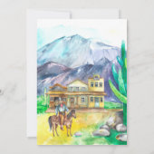 Invitation Fête d'anniversaire Wild West Cowboy (Dos)