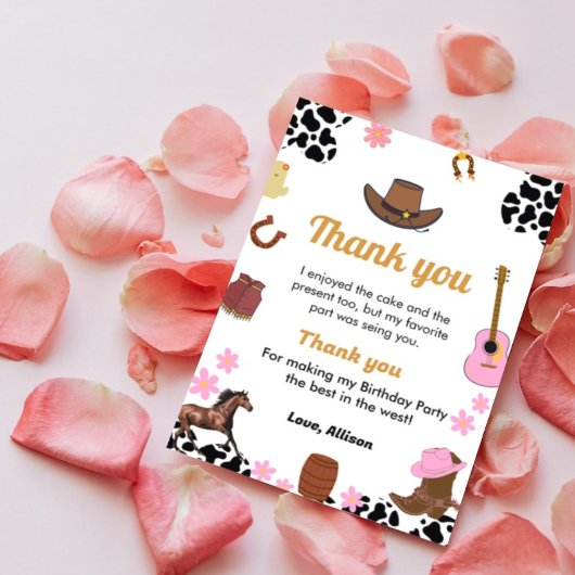 Invitation Fête d'anniversaire Wild West cowgirl