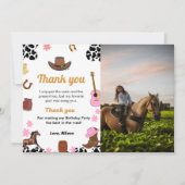 Invitation Fête d'anniversaire Wild West cowgirl (Devant)