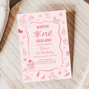 Invitation Fête d'anniversaire Winter Onederland