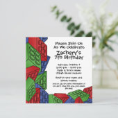 Invitation Fête d'anniversaire - Young Boy (Debout devant)