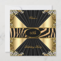 Fête d'anniversaire Zèbre Or Crème Léopard Noir