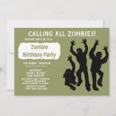 Invitation Fête d'anniversaire Zombie -Autre occasion- (Devant)