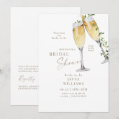 Invitation Fête dans la maison Toast au Champagne Enterrement (Devant / Derrière)