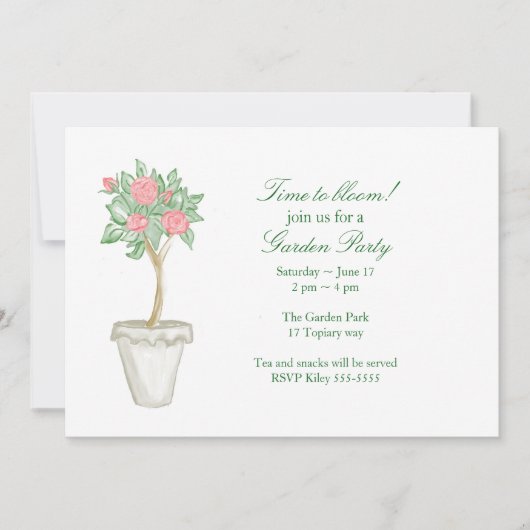 Invitation Fête dans le jardin (Devant)