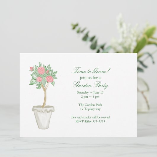 Invitation Fête dans le jardin (Debout devant)