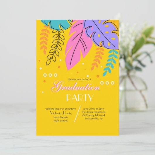 Invitation Fête dans le jardin (Debout devant)