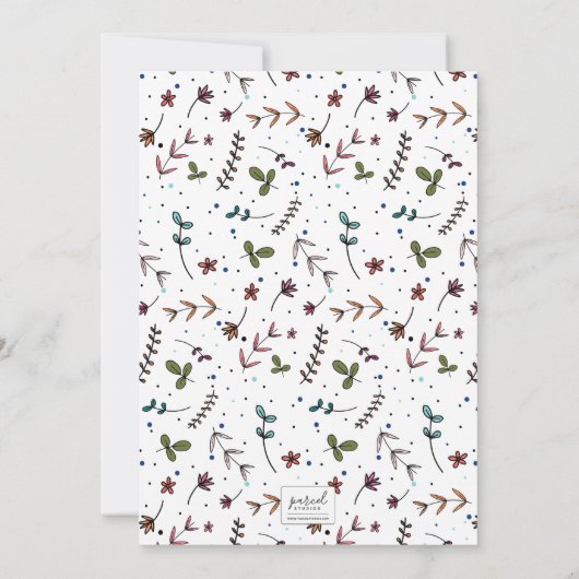 Invitation Fête dans le jardin (Dos)