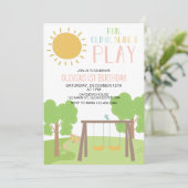 Invitation Fête dans le parc aire de jeux Anniversaire (Debout devant)