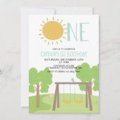 Invitation Fête dans le parc Playground 1er anniversaire (Devant)
