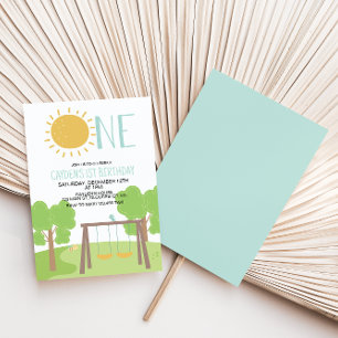 Invitation Fête dans le parc Playground 1er anniversaire