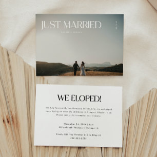 Invitation Fête d'après-mariage 'Just Married' Photo Moderne