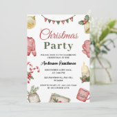 Invitation Fête d'aquarelle simple et festive (Debout devant)