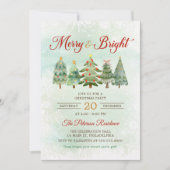 Invitation Fête d'arbre de Noël moderne et ludique (Devant)