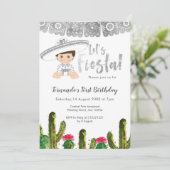 Invitation Fête d'argent charro enfant anniversaire (Debout devant)