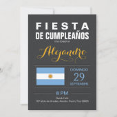 Invitation Fête d'Argentine (Devant)
