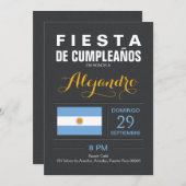 Invitation Fête d'Argentine (Devant / Derrière)