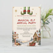 Invitation Fête d'arrivée de l'elfe | Fête de Noël au Pôle No (Debout devant)
