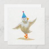 Invitation Fête d'art du poulet casquette agréable sensation (Devant / Derrière)