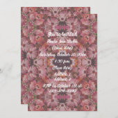 Invitation Fête d'art rose (Devant / Derrière)